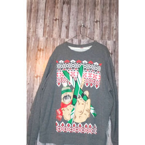 HOLIDAY TIME - Christmas Sweatshirt with Sloth Picture - Size 2XL